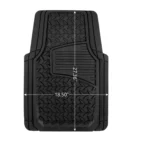 Auto Drive 2PC Rubber Floor Mats Diamond Plate Black- Universal Fit for Cars, Trucks,AD071714B - Image 6