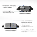 Front & Rear Disc Ceramic Brake Pads for 2002-2012 Nissan Altima 2011-2017 Juke - Image 4
