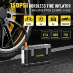 AVAPOW Jump Starter with Air Compressor, 2000A Portable Car Battery Jumper Starter with 150PSI Tire Inflator, 12V Jump Box Battery Pack - Image 6