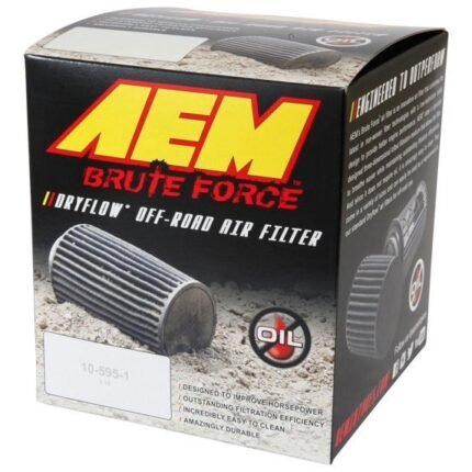 AEM Dryflow Universal Engine Air Filter: Washable, Multi-Layer Protection, Engineered to Boost Horsepower, AEM-21-205BF