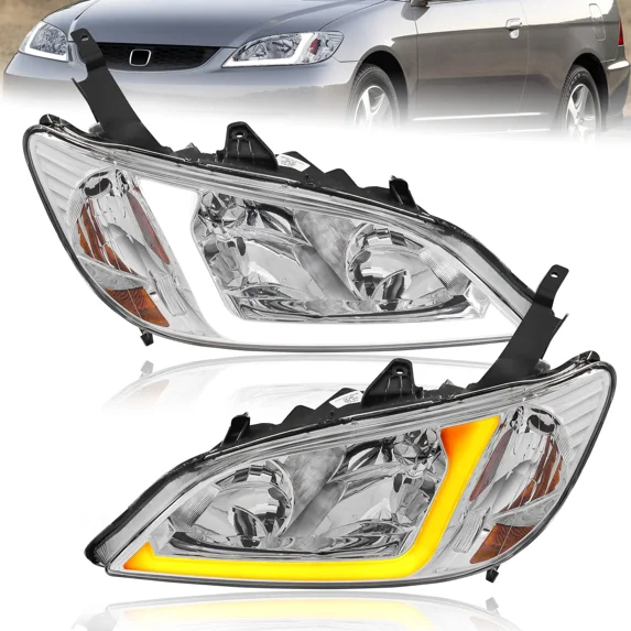 MOSTPLUS-Pair-Headlights-Assembly-w-LED-DRL-Bar-Dynamic-Signal-for-2004-2005-Honda-Civic_69d5f0f0-1291-4f37-89ea-ca2880e4654d.035c93662270eb817ff690d55832c6fb.webp MOSTPLUS Pair Headlights Assembly w/ LED DRL Bar & Dynamic Signal for 2004 2005 Honda Civic - Image 1