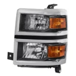 MOSTPLUS Pair Black Housing Clear Lens Headlights Headlamps for 2014-2015 Silverado 1500 - Image 4