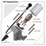 1PZ 225-CZ0 Chinese 90cc 110cc 125cc ATV Starter Motor 3 Bolt TAOTAO ROKETA COOLSTER SUNL - Image 6